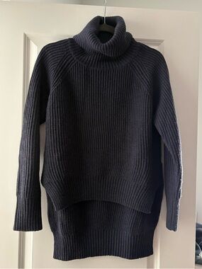 Wilfred Navy Knit Turtleneck
